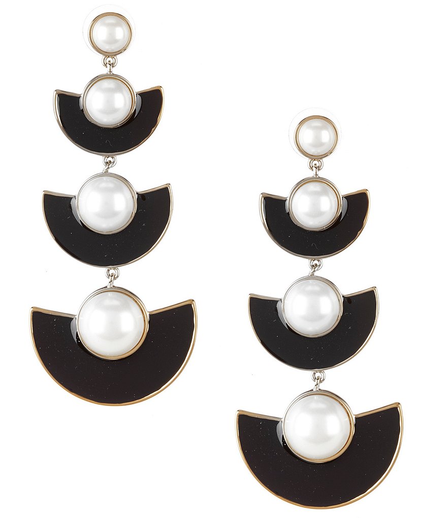 kate spade new york Taking Shapes Half Moon Linear Drop Statement Earrings