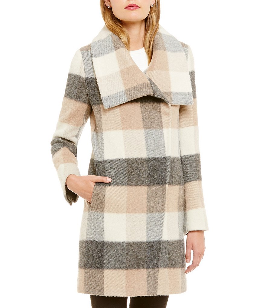 Katherine Kelly Alpaca Blend Envelope Collar Walker Coat
