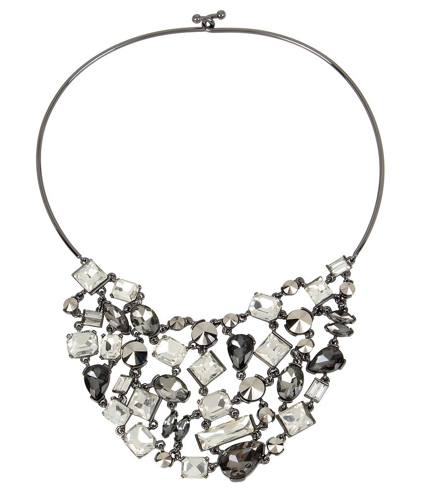 Kenneth Cole New York Stone Wire Statement Collar Necklace