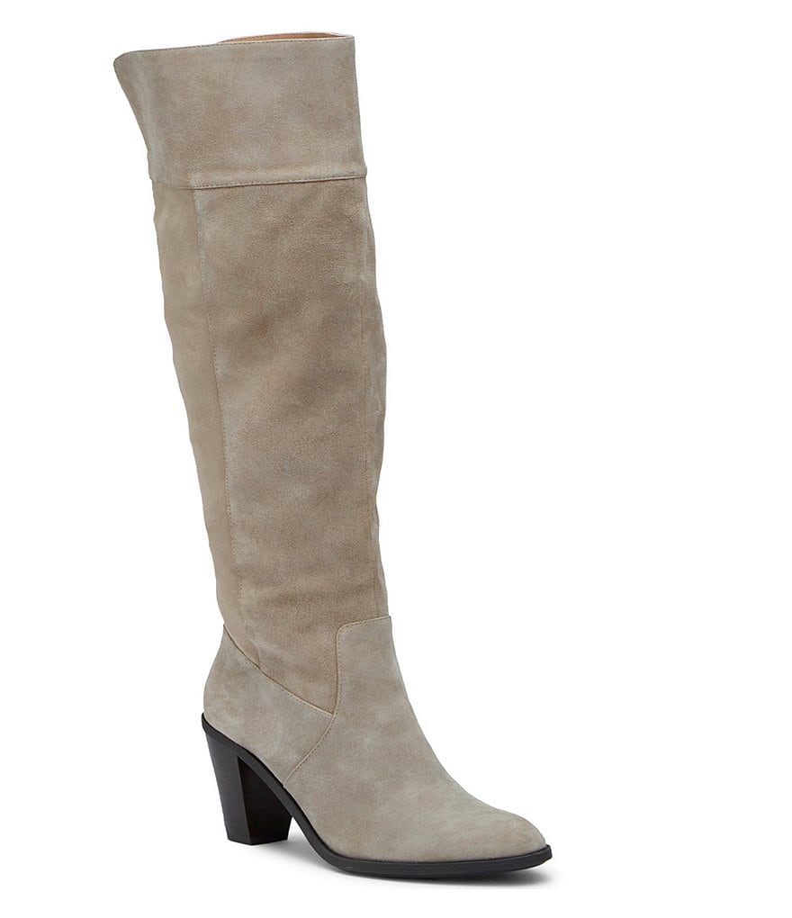 Kenneth Cole Reaction Very Clear Suede Tall Block Heel Boots