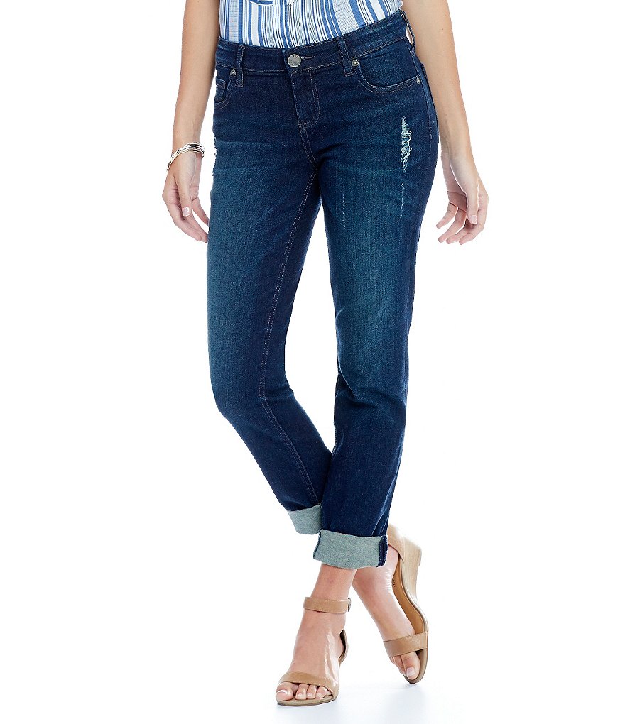 KUT from the Kloth Catherine Slouchy Boyfriend Jeans with Destruction Detail