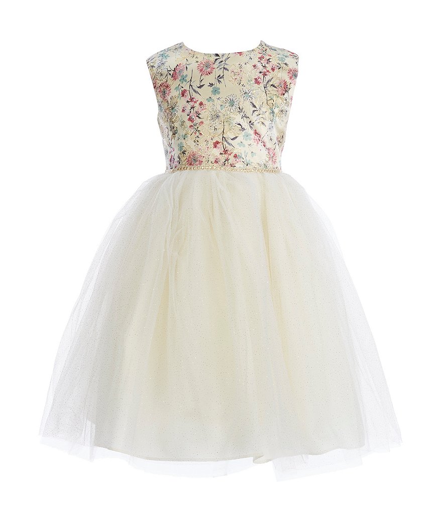 Laura Ashley London Little Girls 2T-6X Floral-Embroidered Tulle Dress