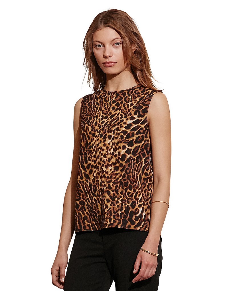 Lauren Ralph Lauren Asymmetrical-Back Crepe Tank