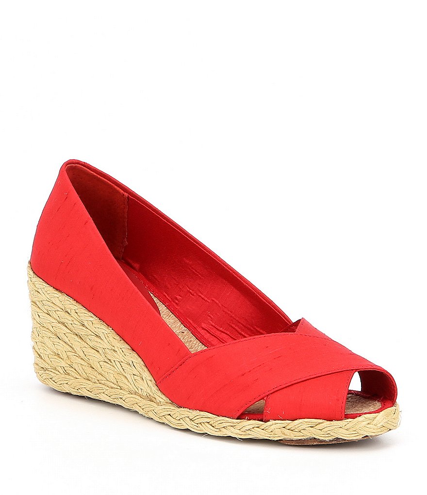 Lauren Ralph Lauren Cecilia Peep-Toe Espadrille Wedges