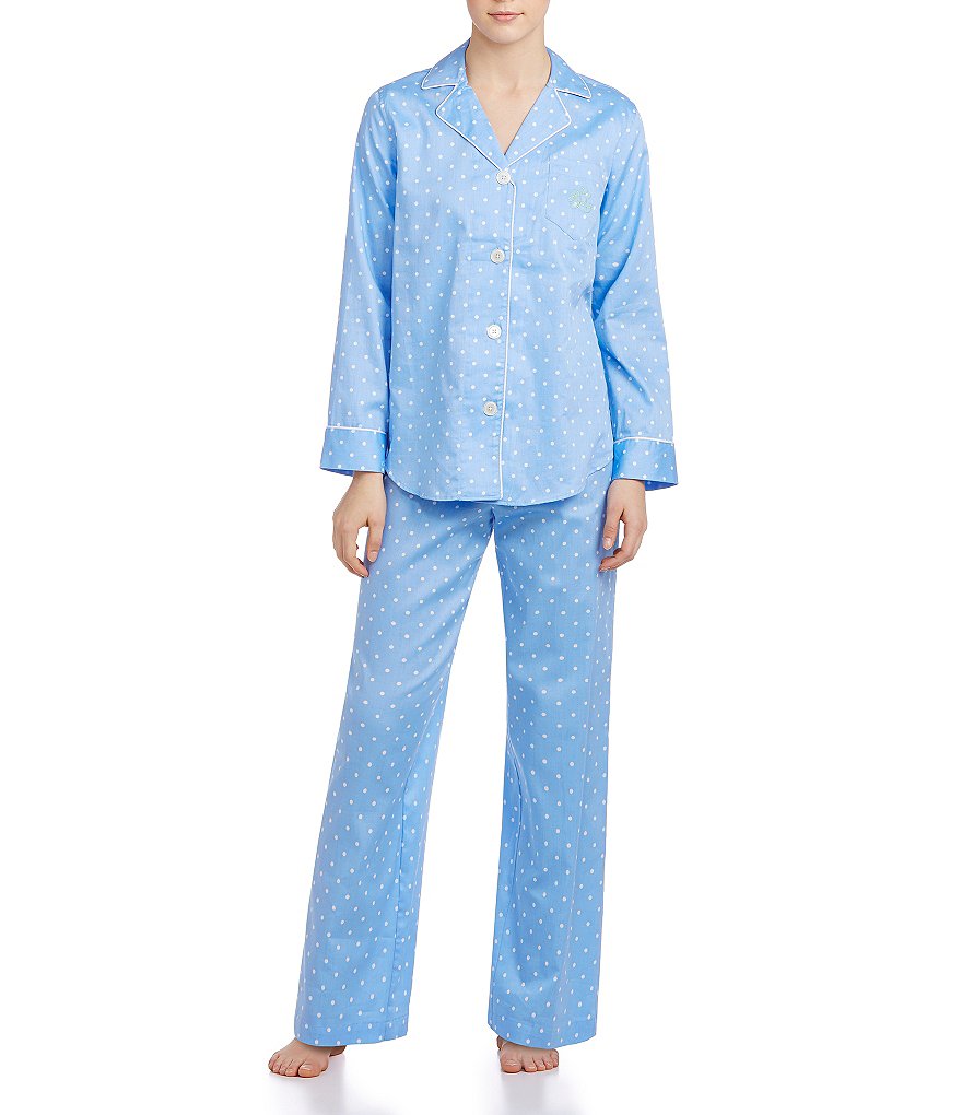 Lauren Ralph Lauren Classic Notch-Collar Sateen Pajamas