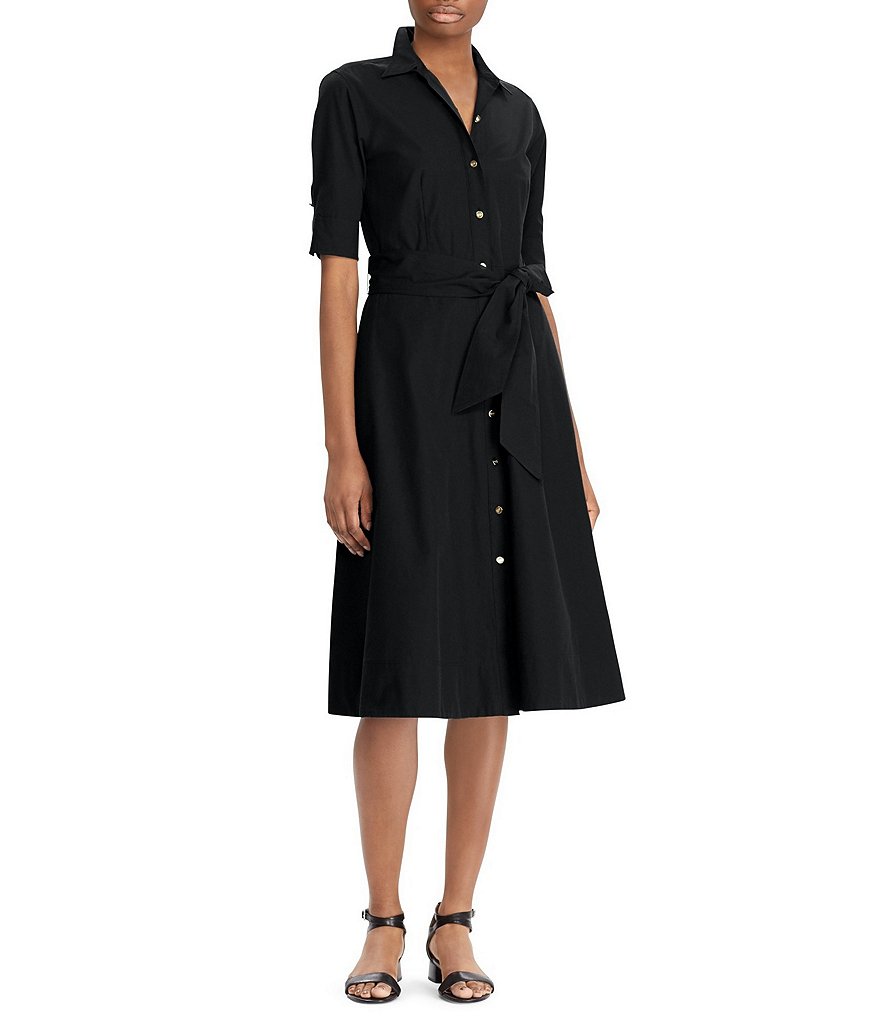Lauren Ralph Lauren Cotton Poplin Midi Shirtdress