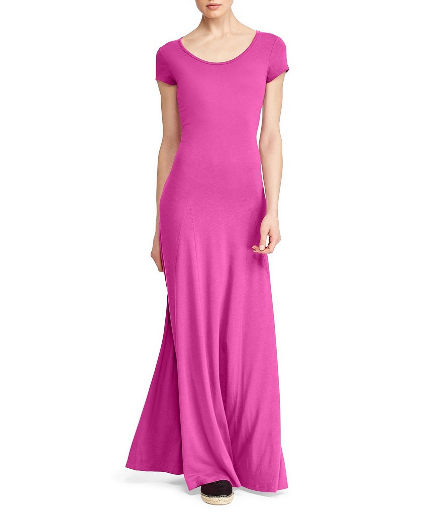 Lauren Ralph Lauren Petite Jersey Scoopneck Maxidress