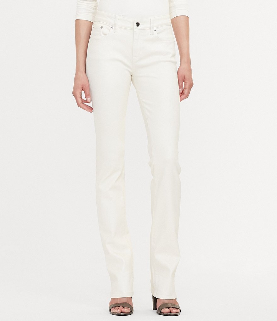 Lauren Ralph Lauren Petites Coated Straight Leg Jean