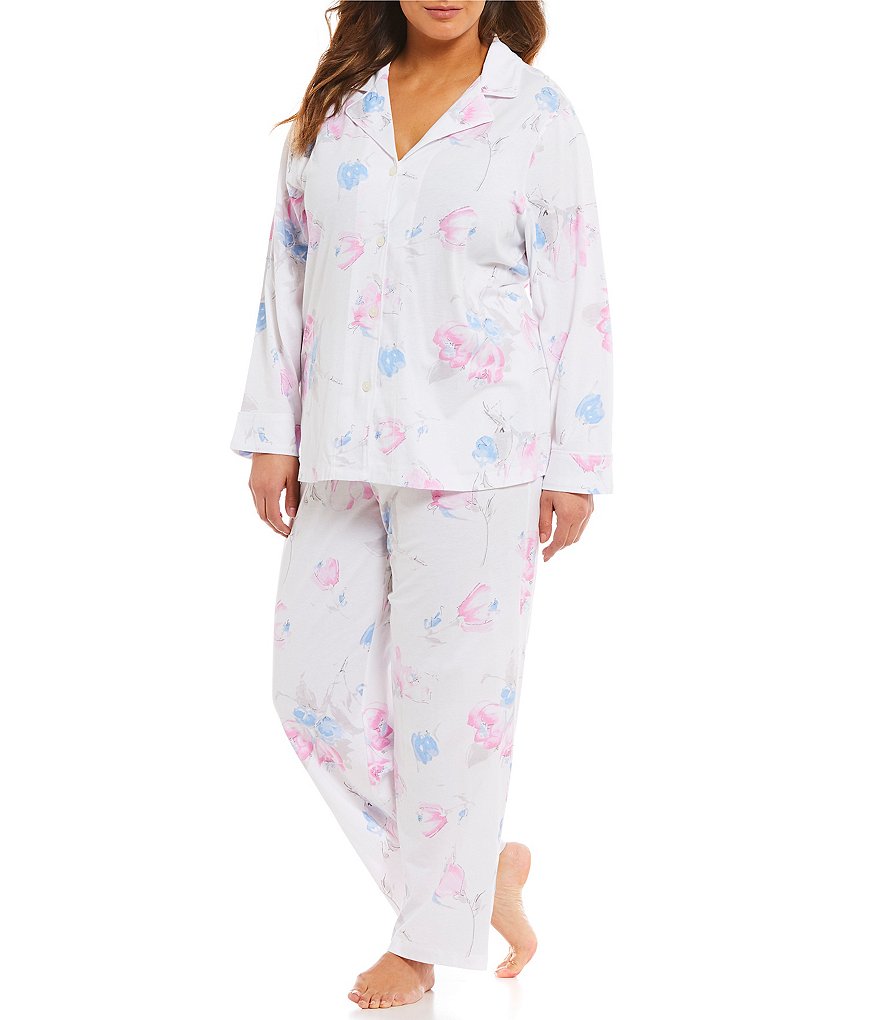 Lauren Ralph Lauren Plus Floral Jersey Classic Pajamas