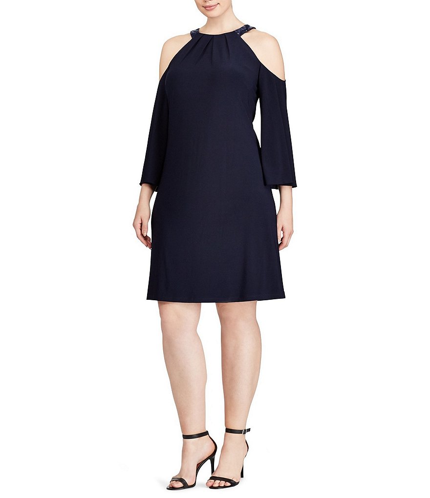 Lauren Ralph Lauren Plus Sequined-Trim Jersey Dress
