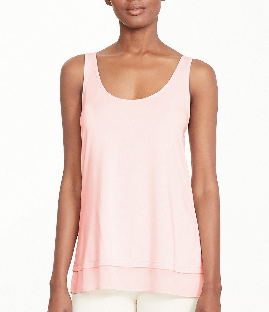 Lauren Ralph Lauren Sheer-Hem Jersey Tank