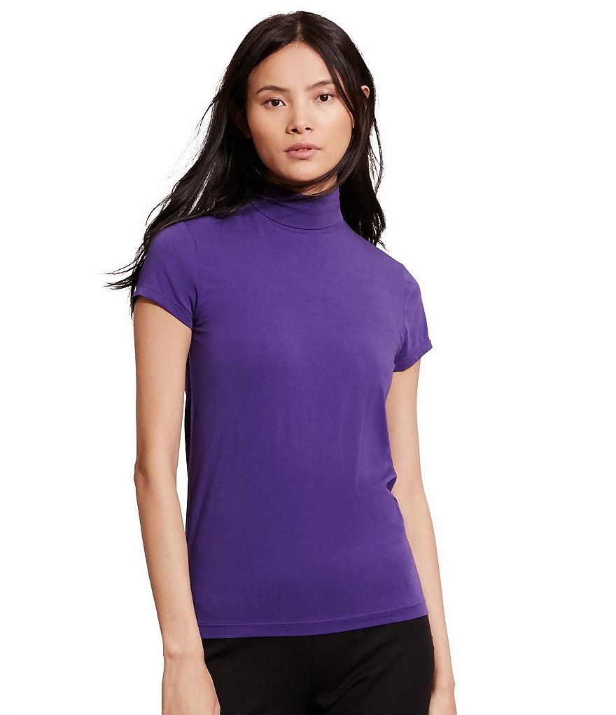 Lauren Ralph Lauren Short Sleeve Turtleneck Top