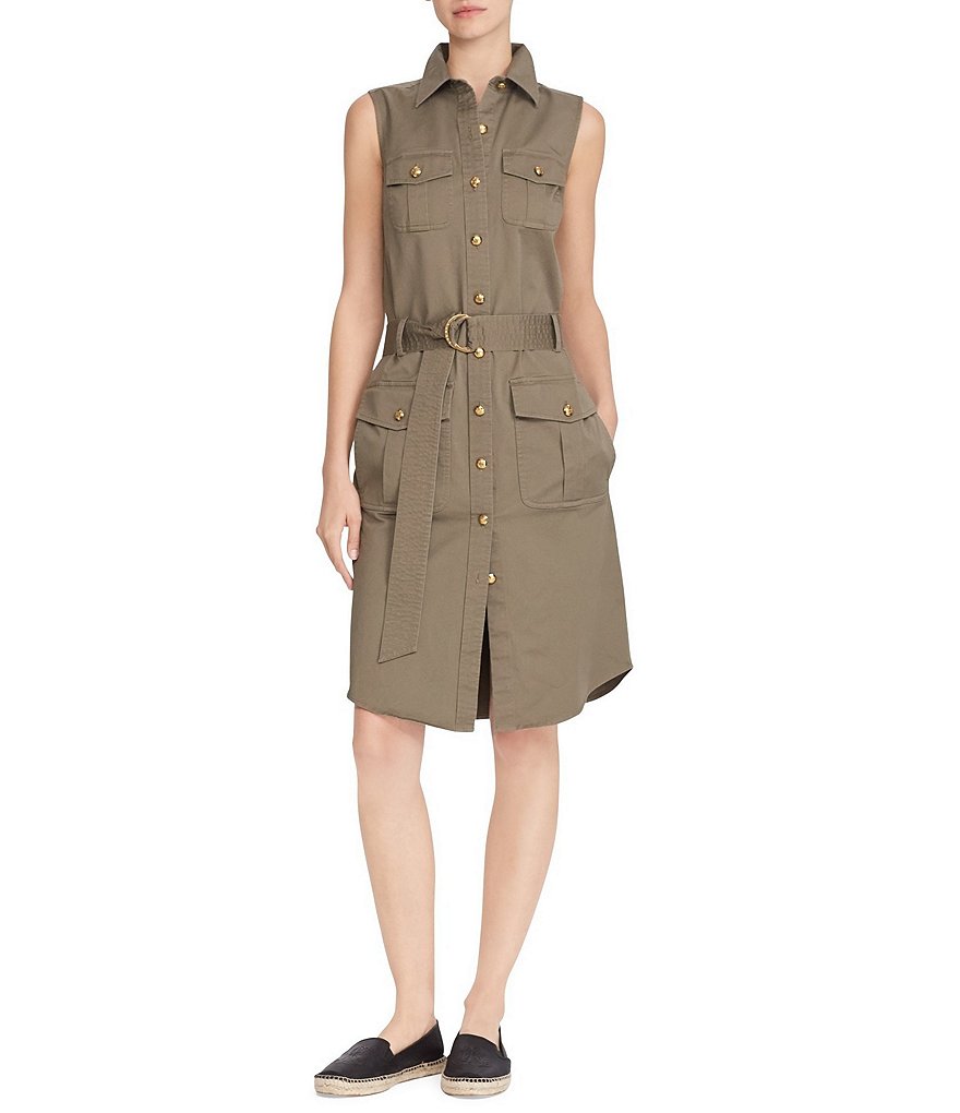 Lauren Ralph Lauren Stretch Cotton Twill Utility Dress