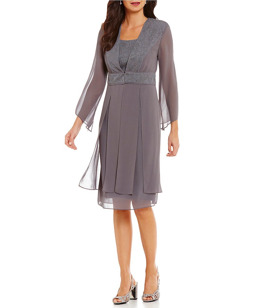 Le Bos 2-Piece Beaded Jacket Dress