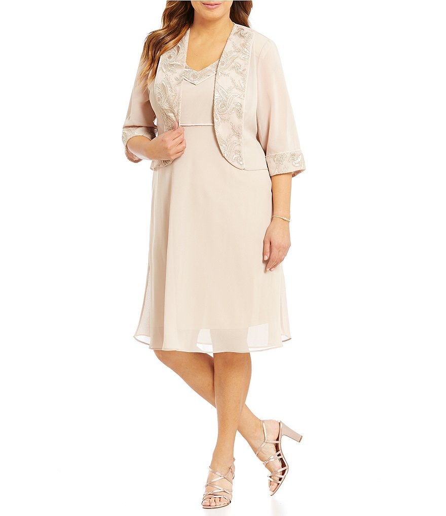 Le Bos Plus Embroidered 2-Piece Jacket Dress