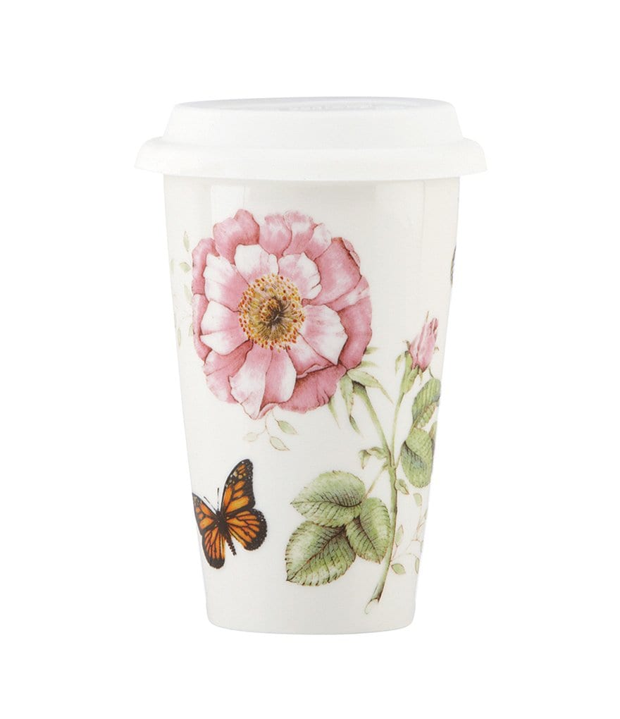 Lenox Butterfly Meadow Floral Porcelain Travel Mug