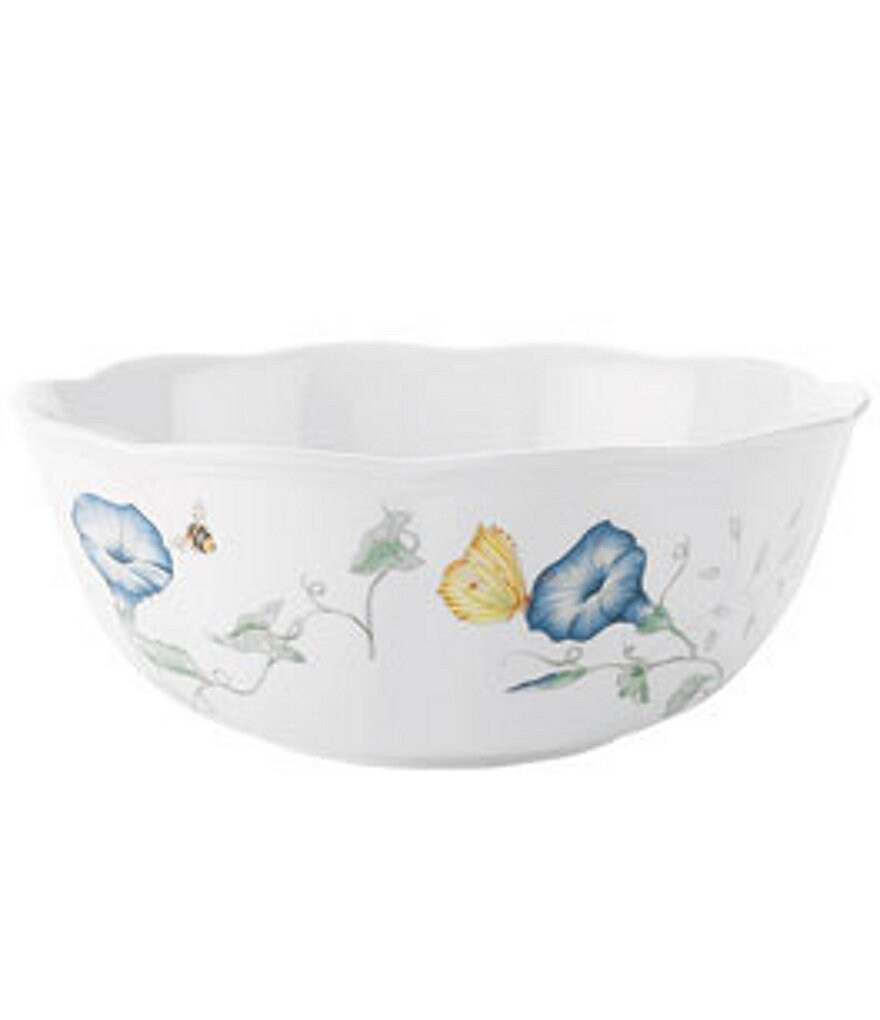 Lenox Butterfly Meadow Flower & Bumblebee Porcelain Serving Bowl