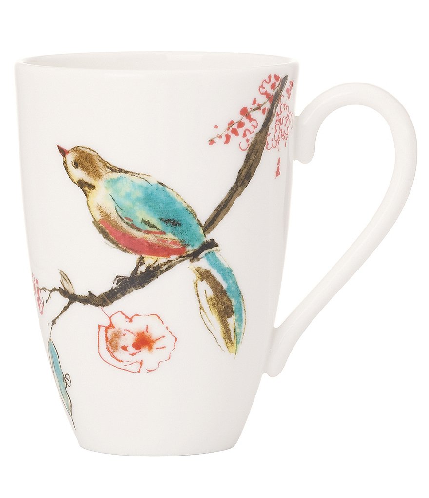 Lenox Chirp Floral & Bird Bone China Mug