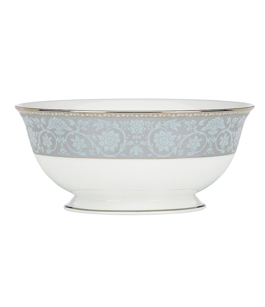 Lenox Westmore Floral Platinum Bone China Serving Bowl