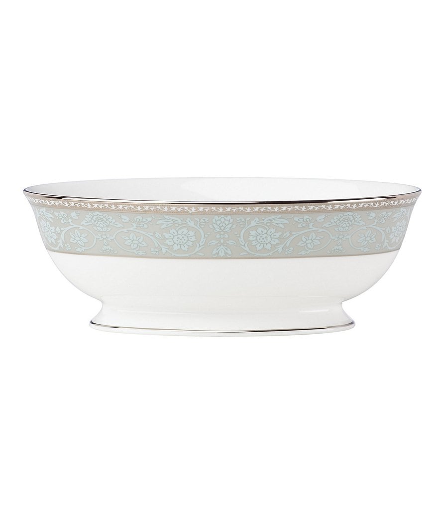 Lenox Westmore Floral Platinum Bone China Vegetable Bowl