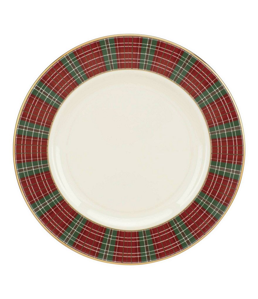 Lenox Winter Gardens Plaid Salad Plate