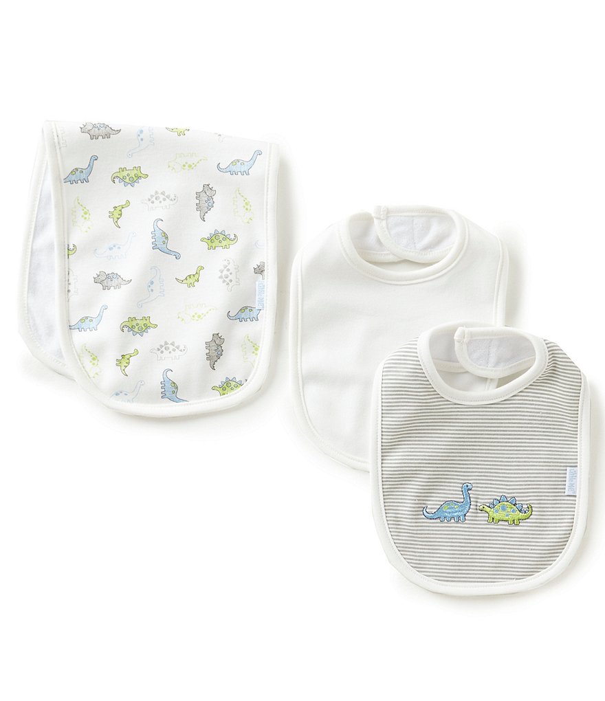 Little Me Baby Boys Tiny Dinos Bib & Burp Cloth Set