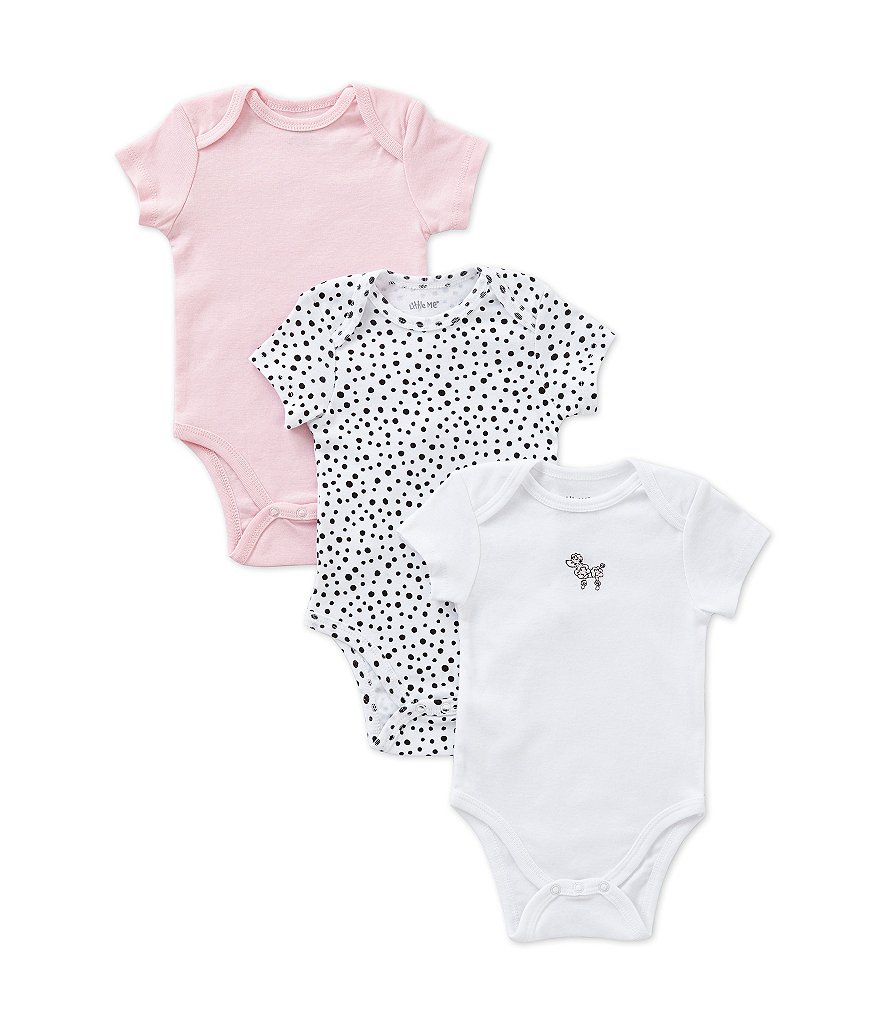 Little Me Baby Girls Newborn-9 Months Perfect Poodle 3-Pack Bodysuits