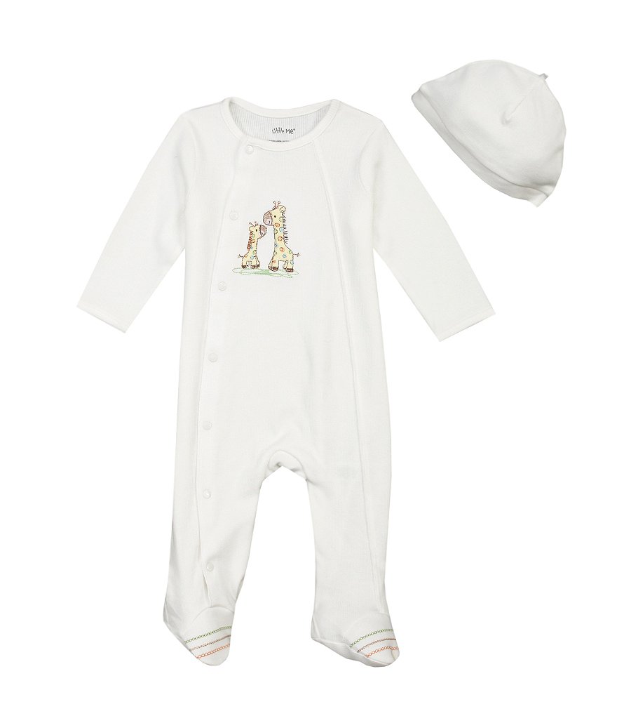 Little Me Baby Girls/Boys Preemie-9 Months Giraffe Footie Set