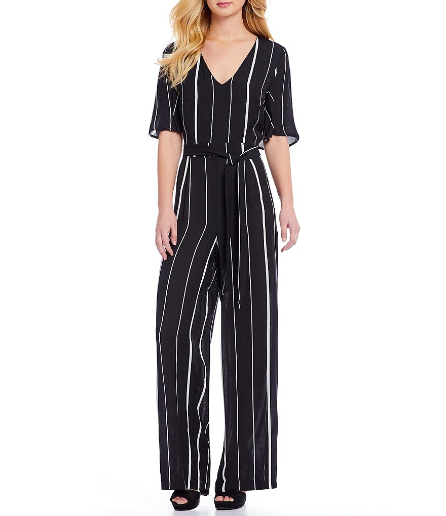 Love & Piece Dolman-Sleeve Striped Jumpsuit