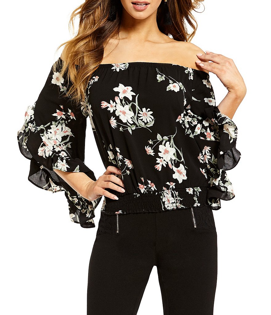 Love & Piece Off-The-Shoulder Floral Top