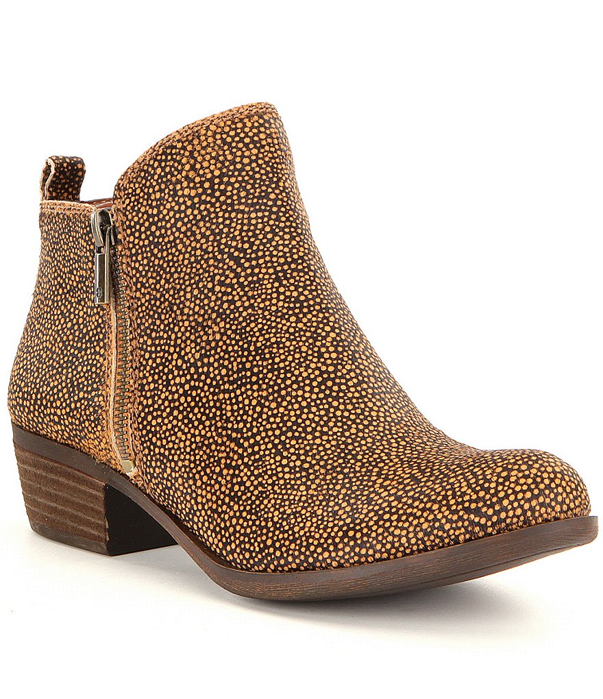 Lucky Brand Basel 2 Calf Hair Side Zip Booties