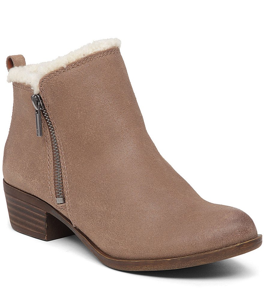 Lucky Brand Basel 4 Faux-Fur Lined Side Zip Booties