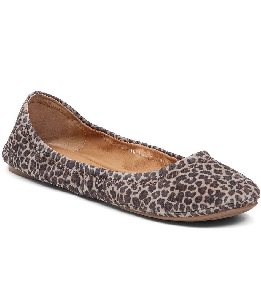 Lucky Brand Emmie Ballet Leopard-Print Leather Flats