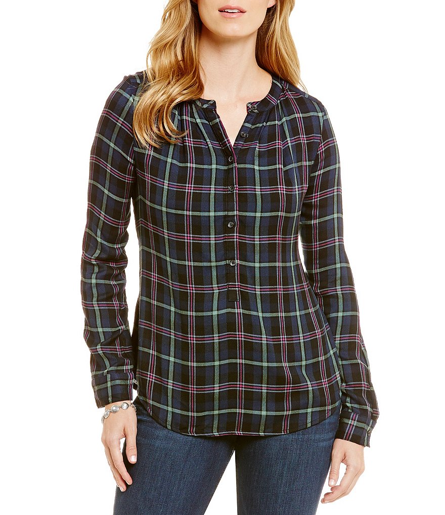 Lucky Brand Gilfriend Plaid Long-Sleeve Shirt