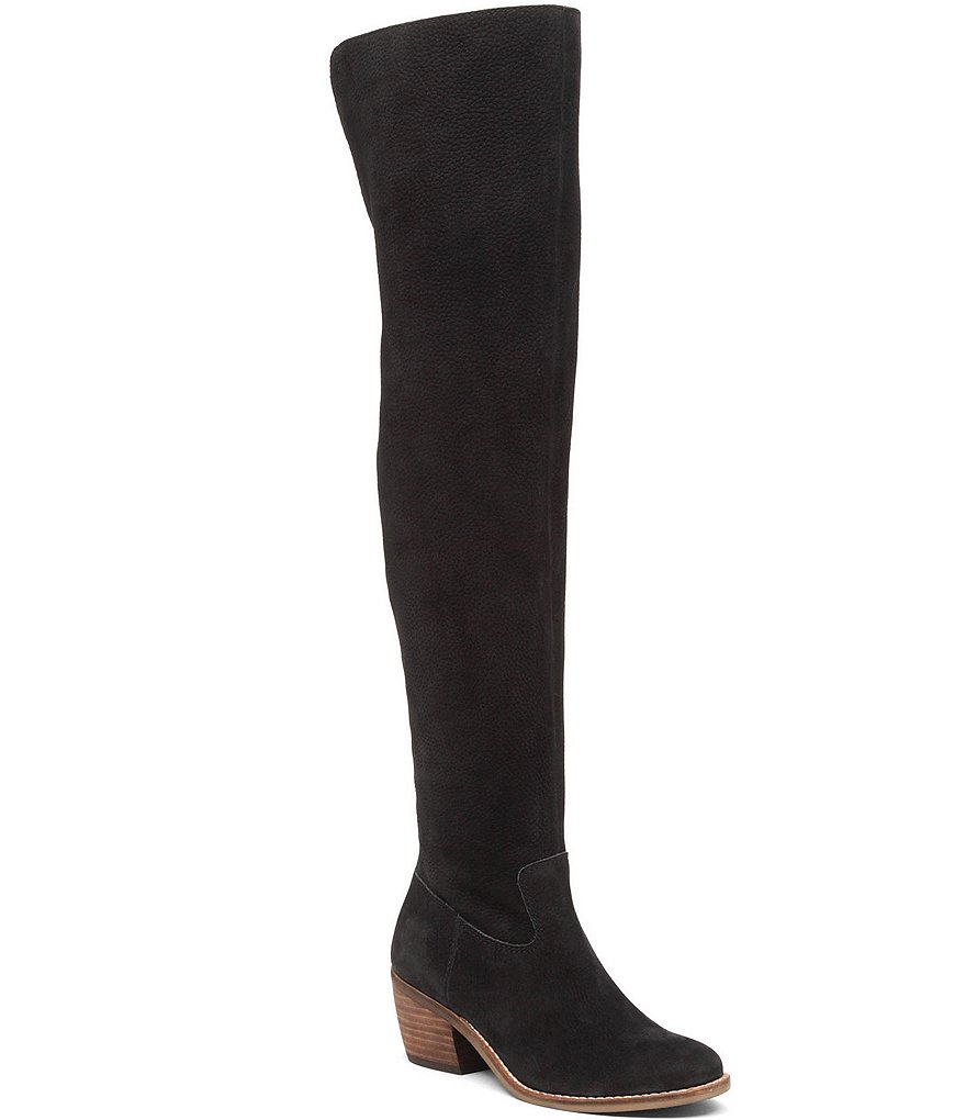 Lucky Brand Khlonn Nubuck Shearling Lined Over the Knee Boots