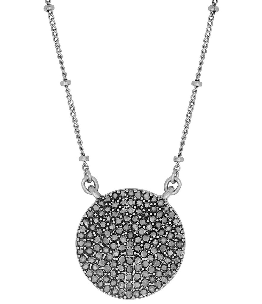 Lucky Brand Pavé Rock Crystal Pendant Necklace