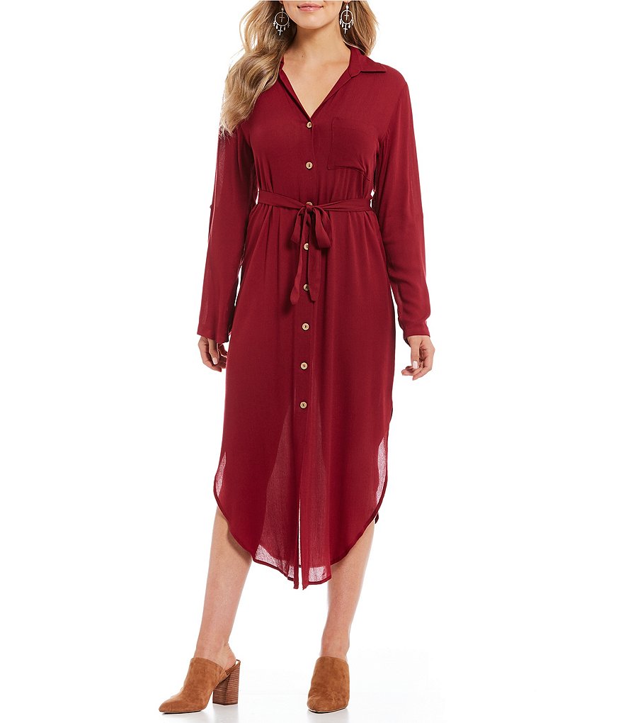 Lucy Love Crazy Good Button Front Shirt Dress