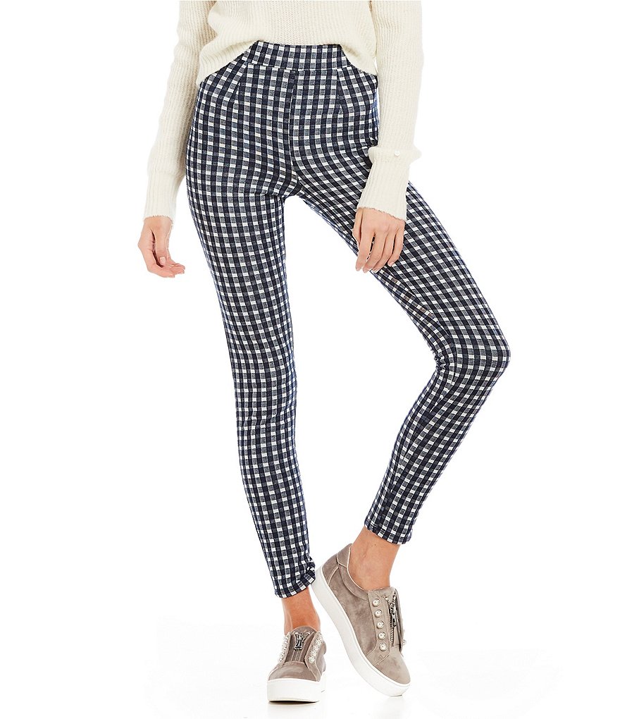 Maddie High-Rise Slim Fit Gingham Pants