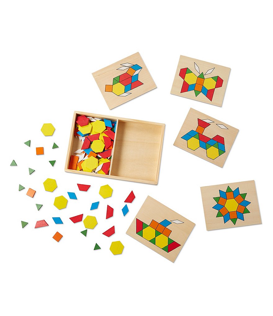 Melissa & Doug Pattern Blocks and Boards Puzzle Toy Set