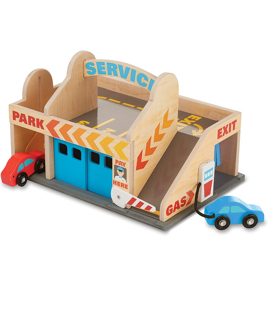 Melissa & Doug Service Station Parking Garage Set
