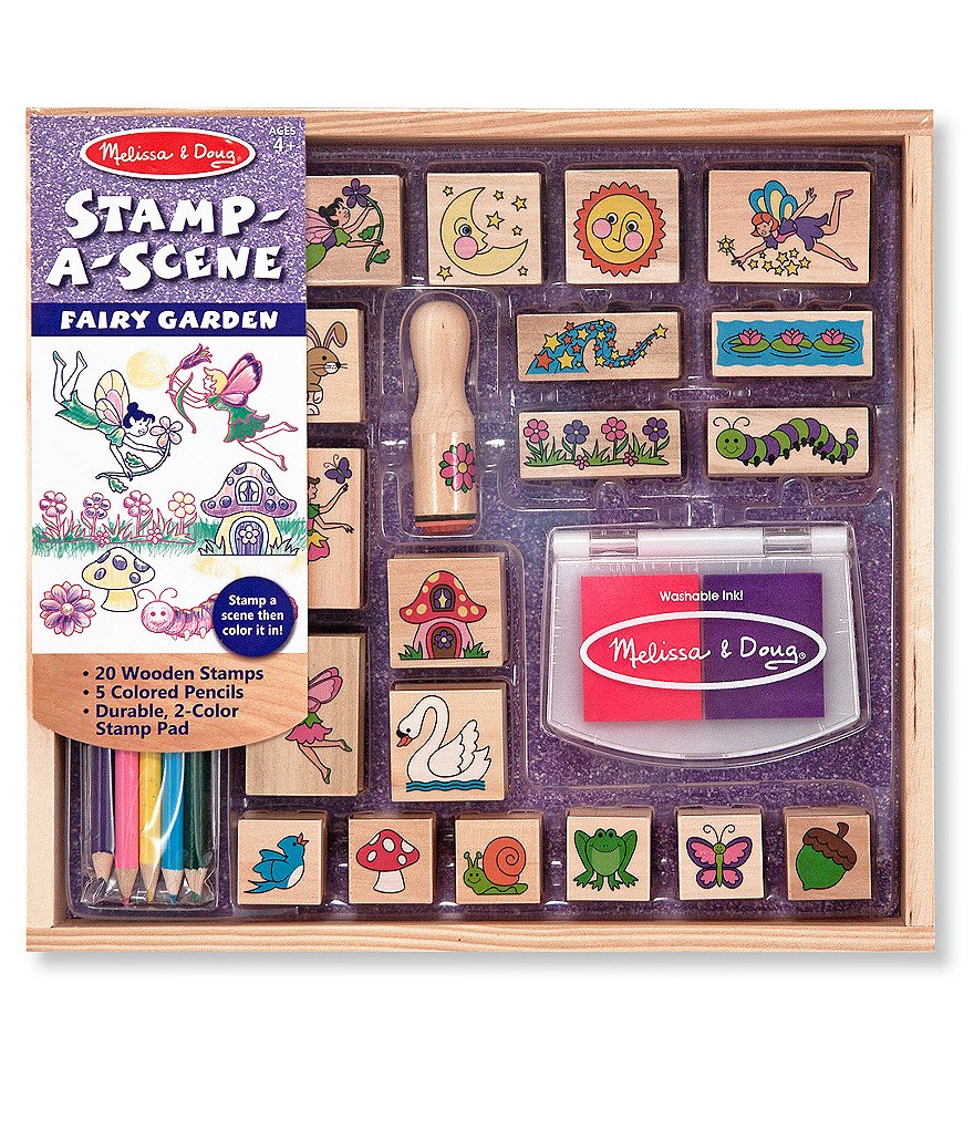Melissa & Doug Stamp-a-Scene Fairy Garden Set