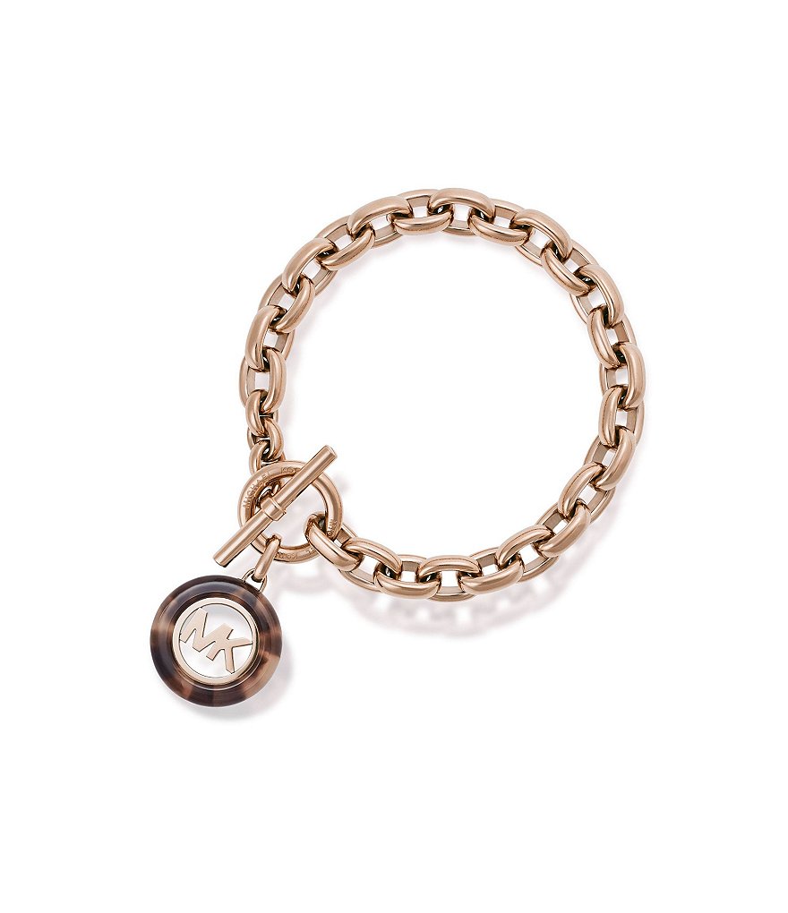 Michael Kors Logo Charm Toggle Bracelet
