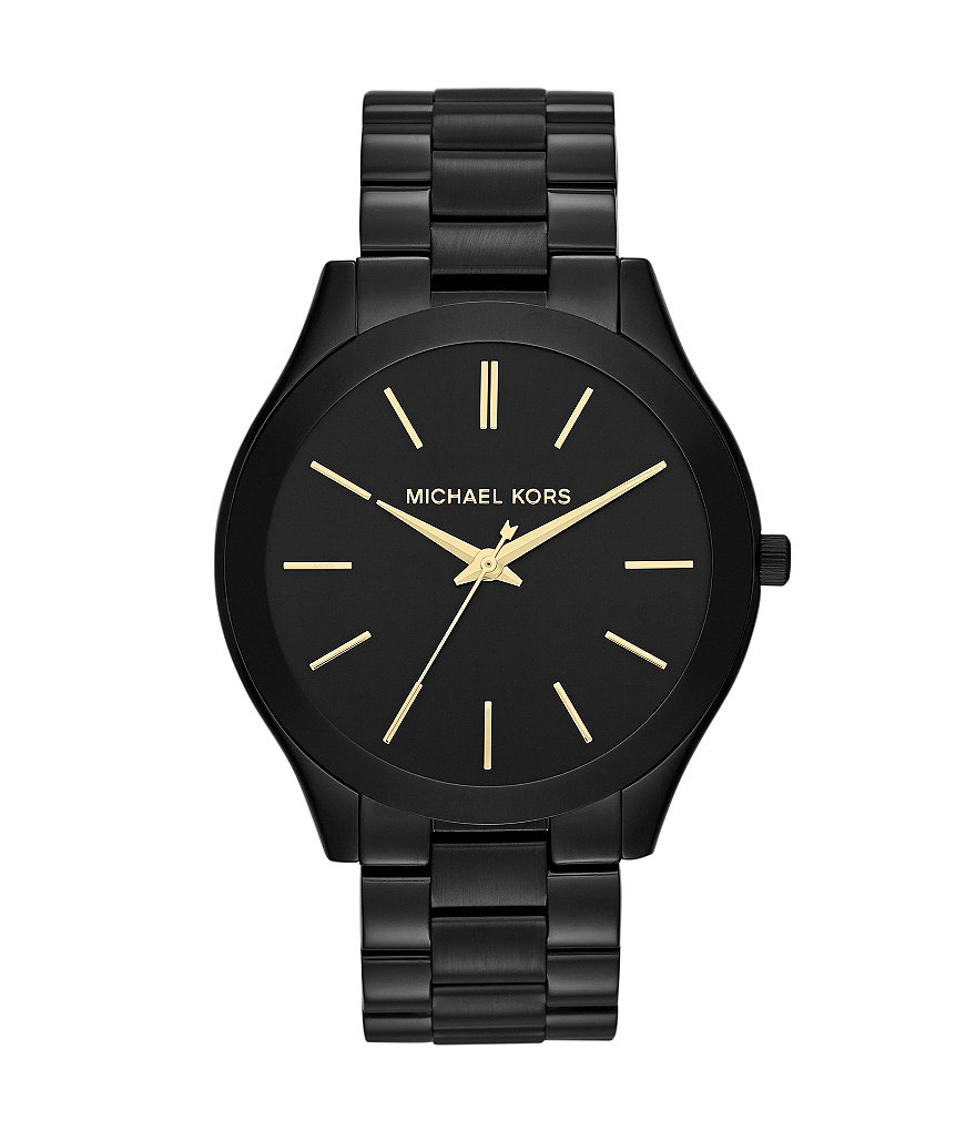Michael Kors Slim Runway Stainless Steel 3 Hand Bracelet Watch
