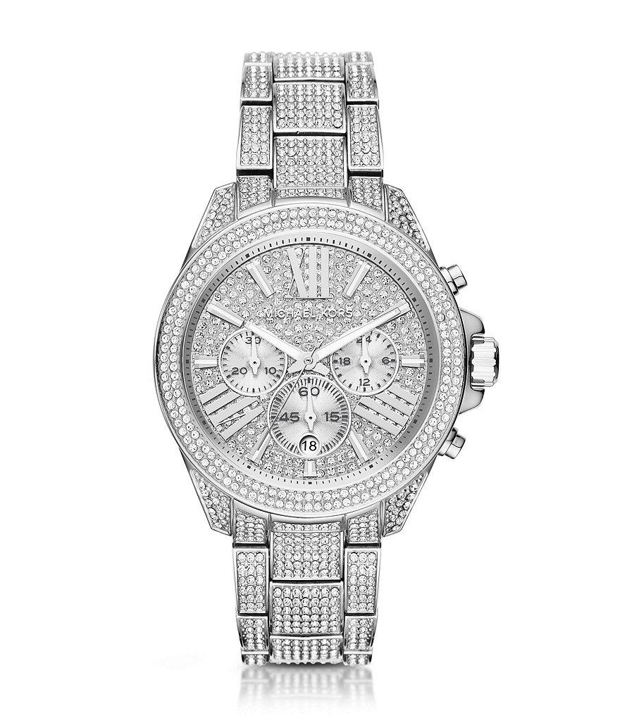 Michael Kors Wren Stainless Steel Pavé Chronograph Watch