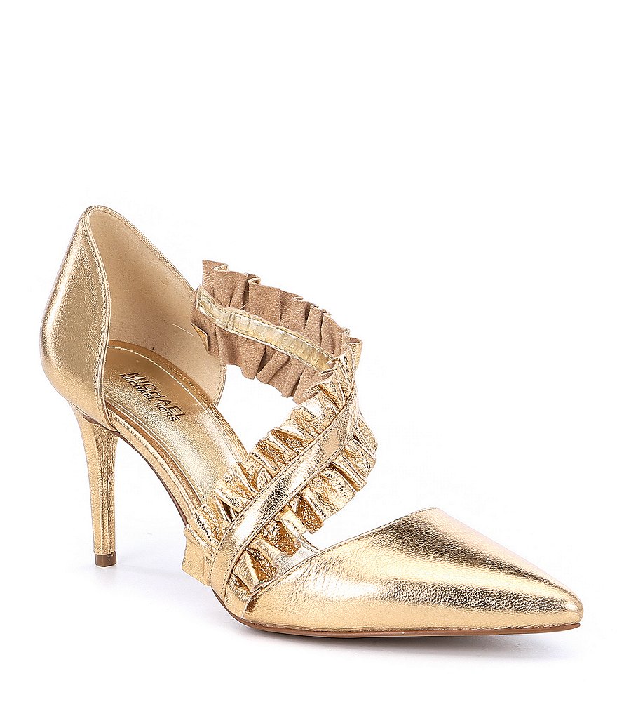 MICHAEL Michael Kors Bella Ruffle Detail Strap Pumps