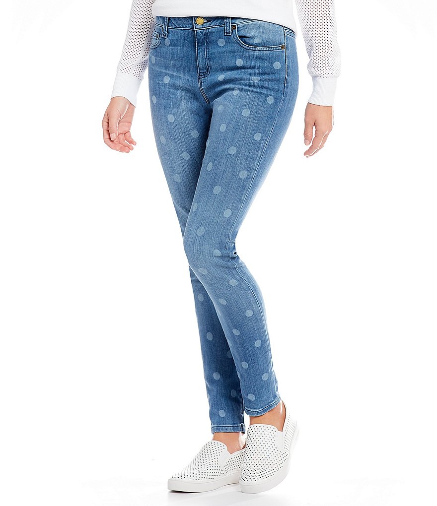 MICHAEL Michael Kors Dot Laser Print Stretch Denim Selma Skinny Jeans