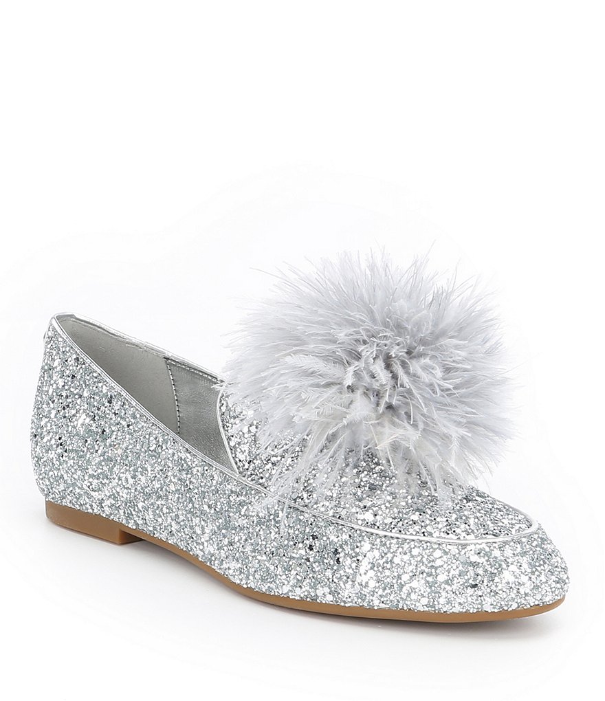 MICHAEL Michael Kors Fara Glitter Pom Pom Detail Loafers