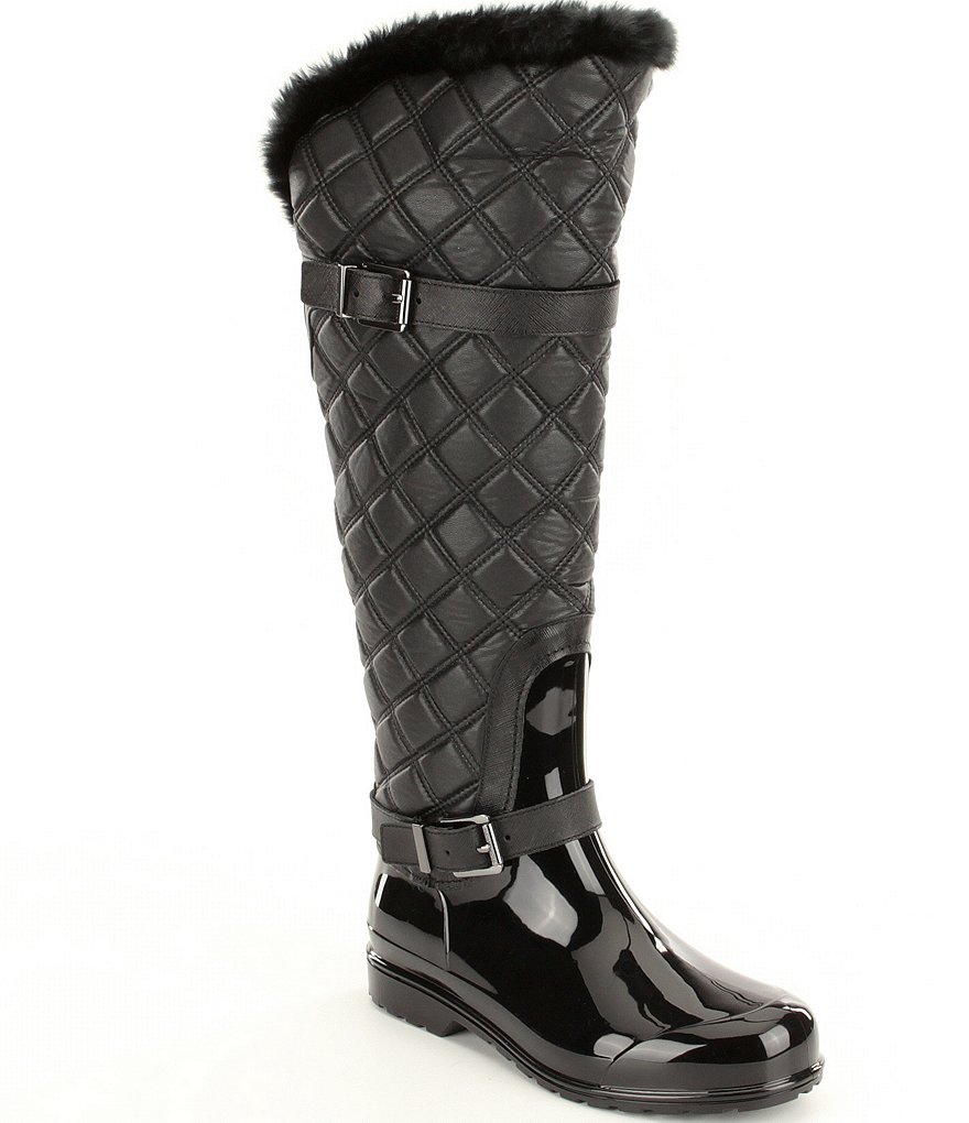 MICHAEL Michael Kors Fulton Quilted Faux Fur Rain Boots