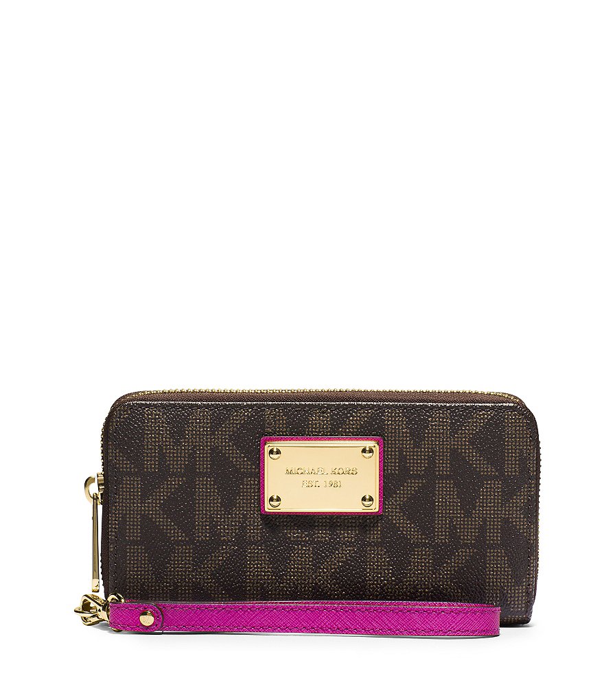 MICHAEL Michael Kors Jet Set Signature Large Coin Multifunction Case