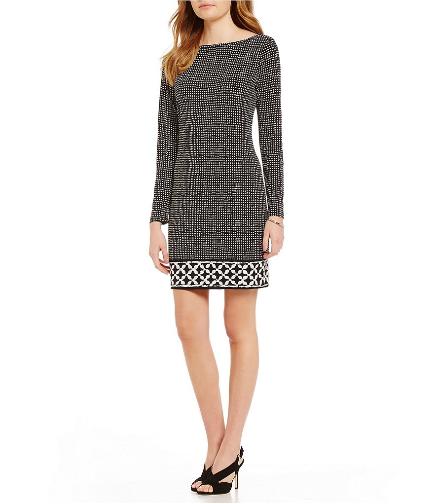 MICHAEL Michael Kors Nezla Border Print Matte Jersey Dress